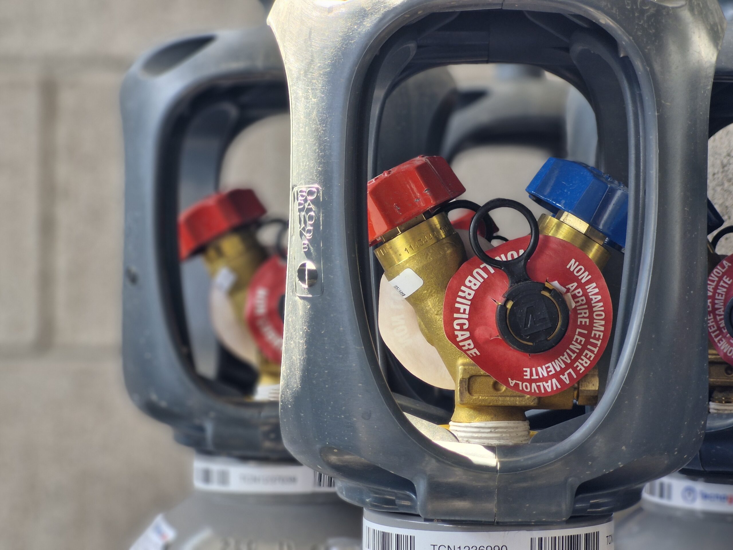 Bombola gas R744 doppia valvola per centri commerciali - Tecnogas
