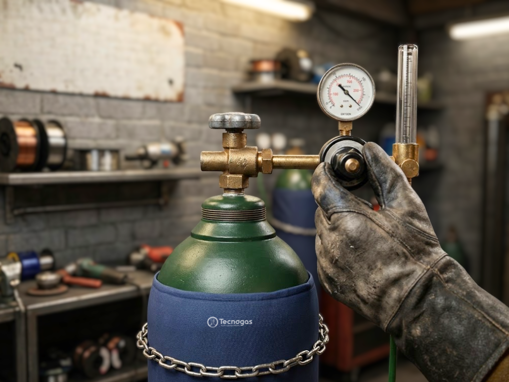 Regolazione flusso argon